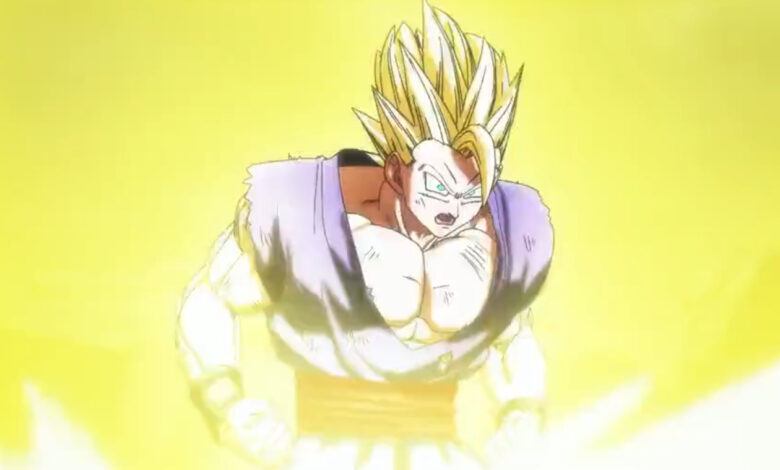 db super super hero gohan furia gialla